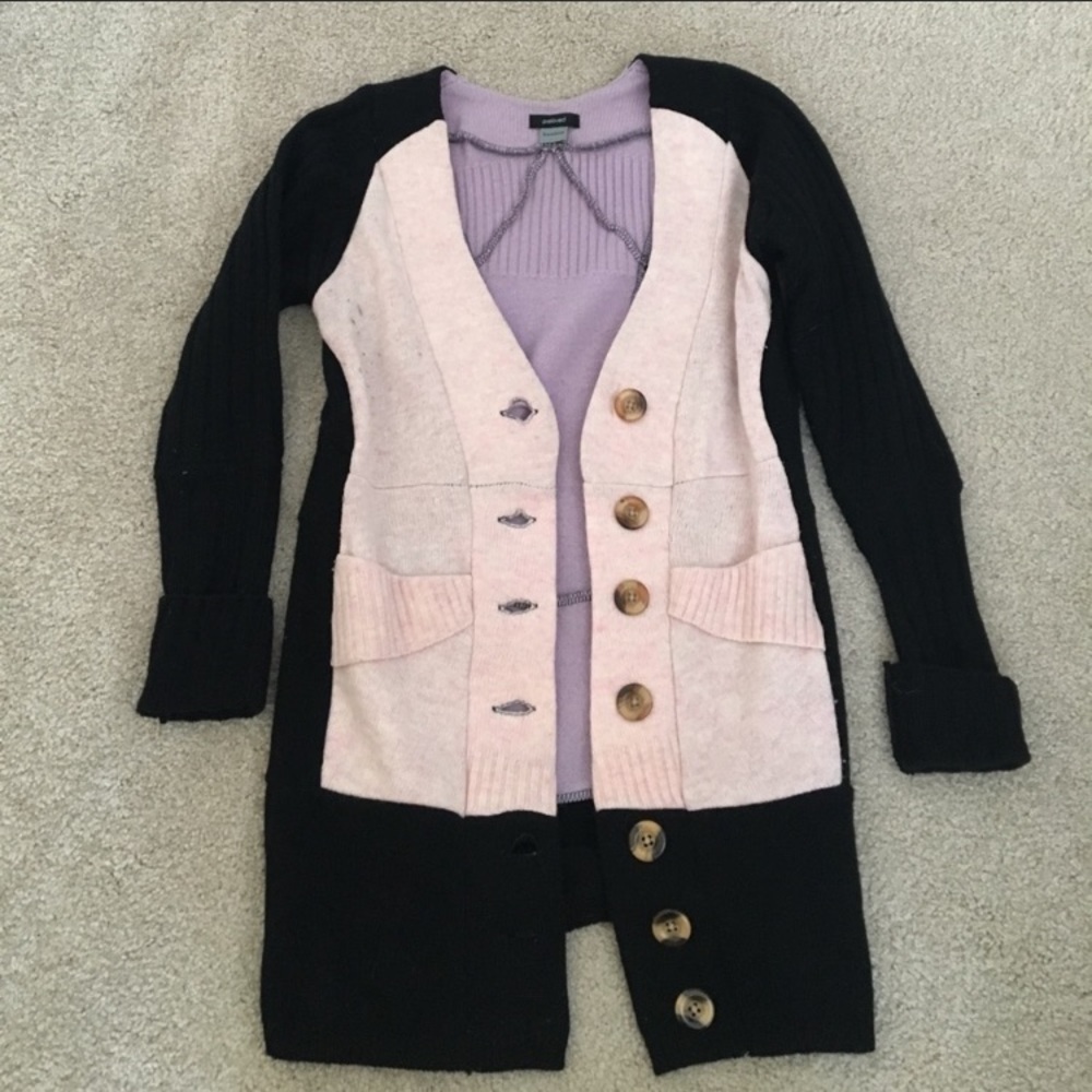 Hand cut by Preloved ONE OF A‎ KIND sweater Sz XS